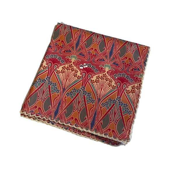 Vintage Liberty of London Cotton Handkerchief – Art Nouveau Floral Print - Picture 1 of 9